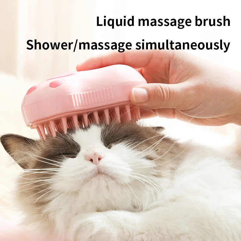 3-in-1 Pet Brush – Comb, massage, and remove loose hair.