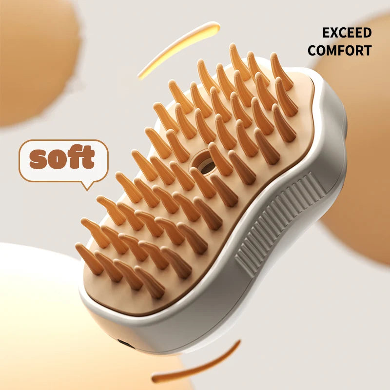 3-in-1 Pet Brush – Comb, massage, and remove loose hair.