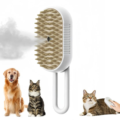 3-in-1 Pet Brush – Comb, massage, and remove loose hair.