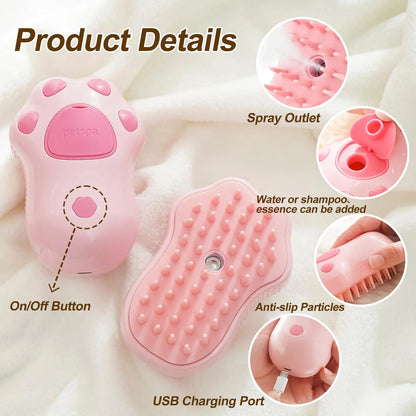 3-in-1 Pet Brush – Comb, massage, and remove loose hair.